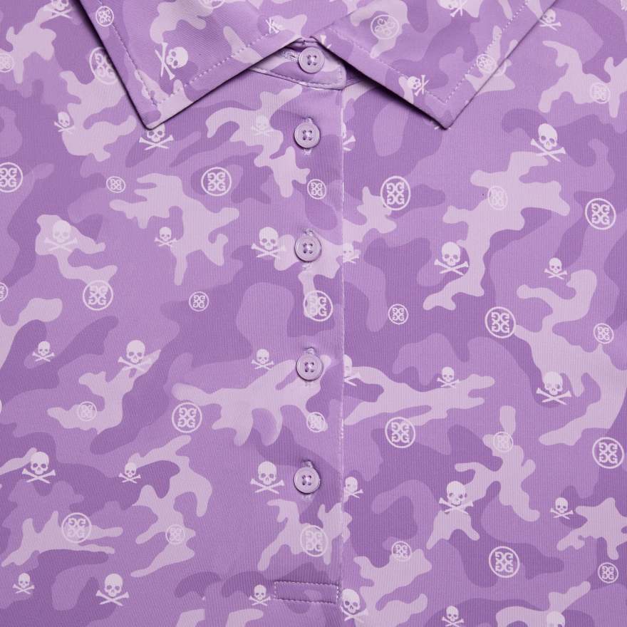 ICON CAMO SOFT TECH JERSEY SLEEVELESS POLO in IRIS image number 5