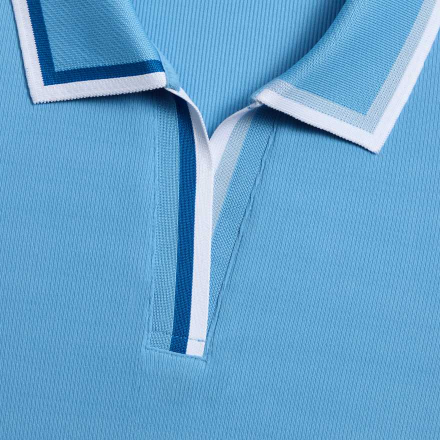 JOHNNY COLLAR RIBBED TECH SLEEVELESS POLO in Azul image number 5