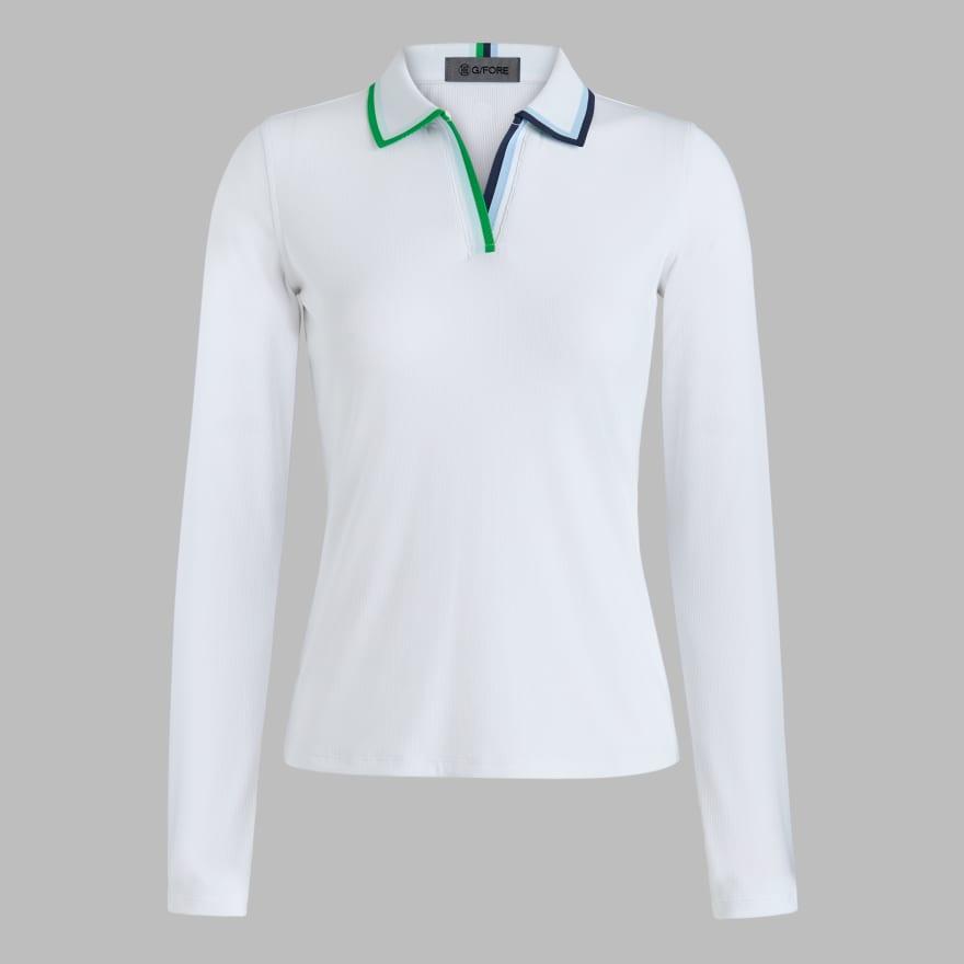 JOHNNY COLLAR RIBBED TECH POLO | WOMEN'S POLO SHIRTS |G/FORE