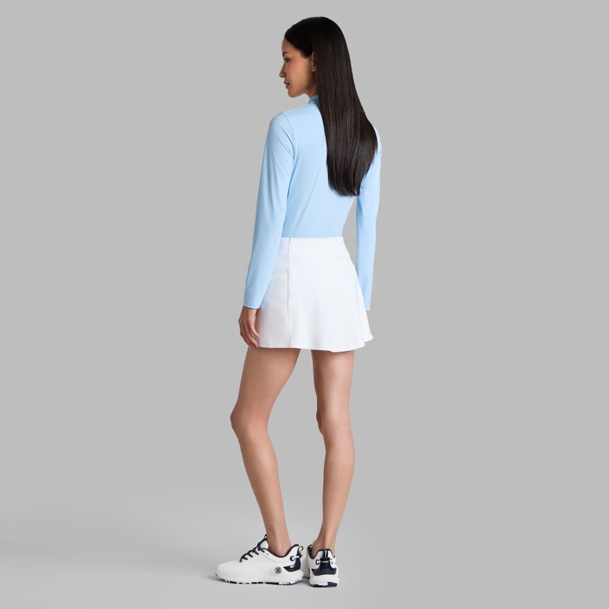 SILKY TECH NYLON LONG SLEEVE 1/4 ZIP POLO | WOMEN'S POLO SHIRTS