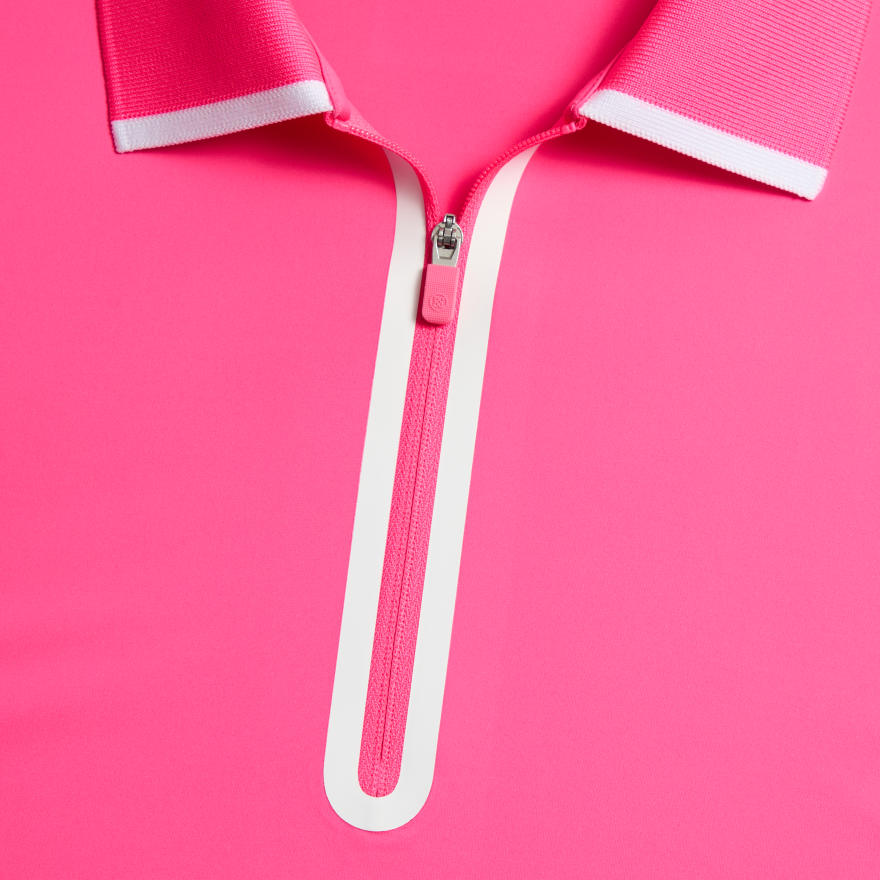SILKY TECH NYLON LONG SLEEVE 1/4 ZIP POLO | WOMEN'S POLO SHIRTS