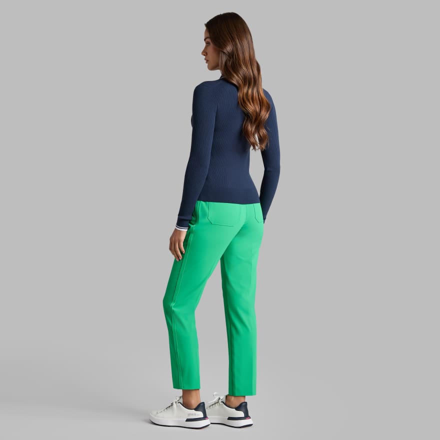 VISCOSE BLEND LONG SLEEVE KNIT POLO | WOMEN'S POLO SHIRTS | G/FORE