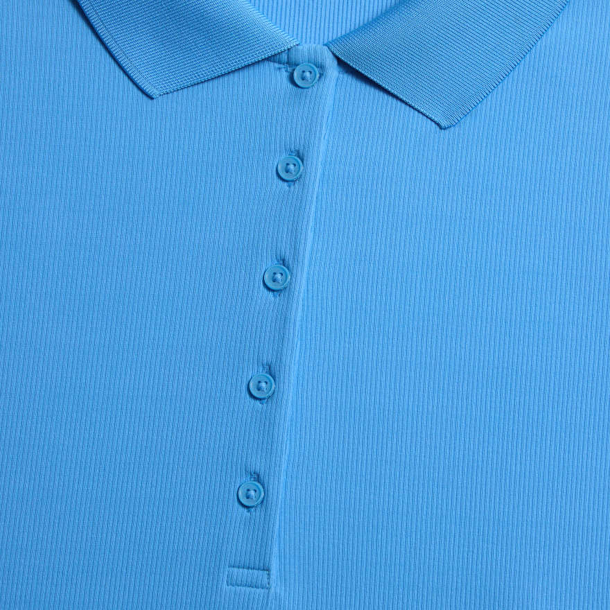 TECH NYLON RIB POLO in Azul image number 5