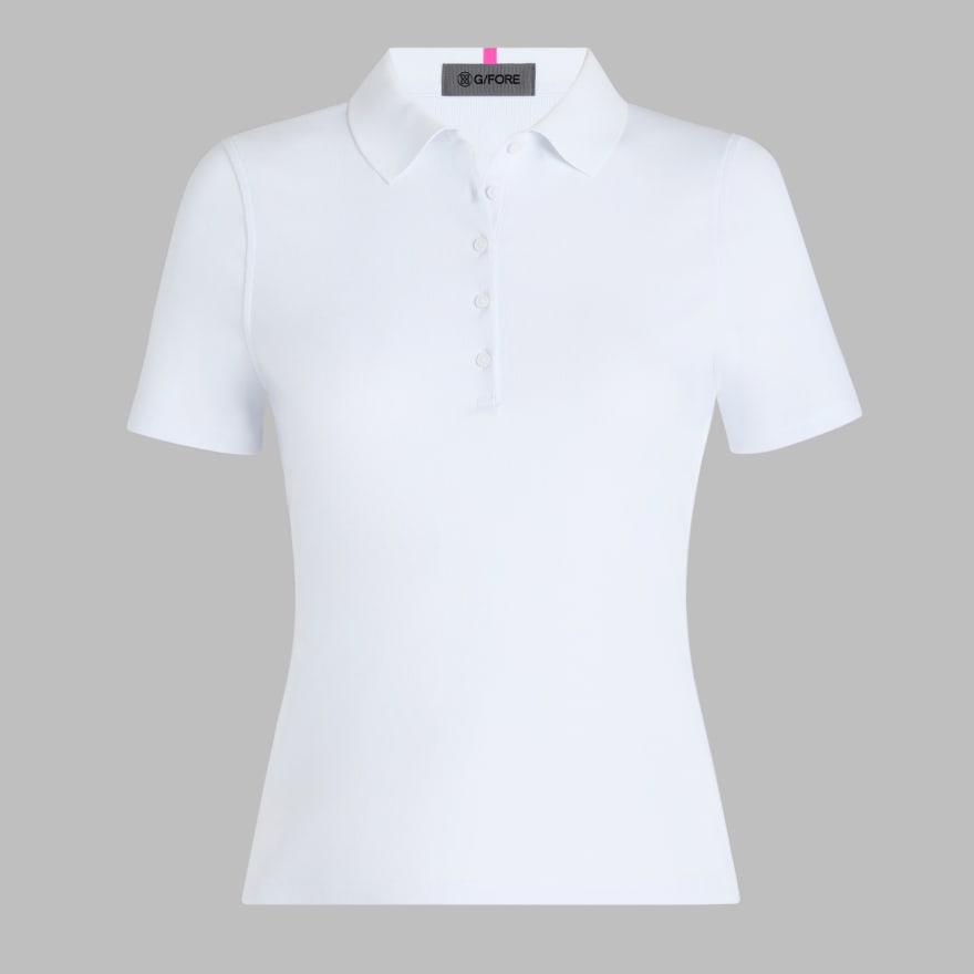 TECH NYLON RIB POLO in Snow image number 1
