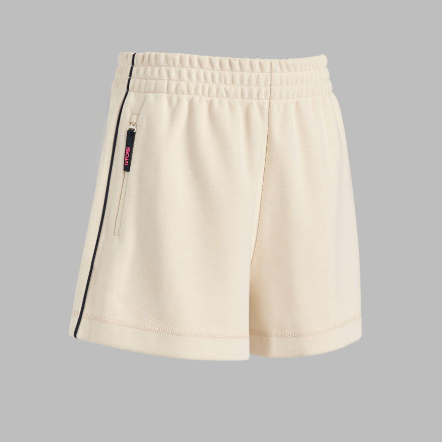 COZY DOUBLE KNIT SHORT in CHALK WHITE image number 1
