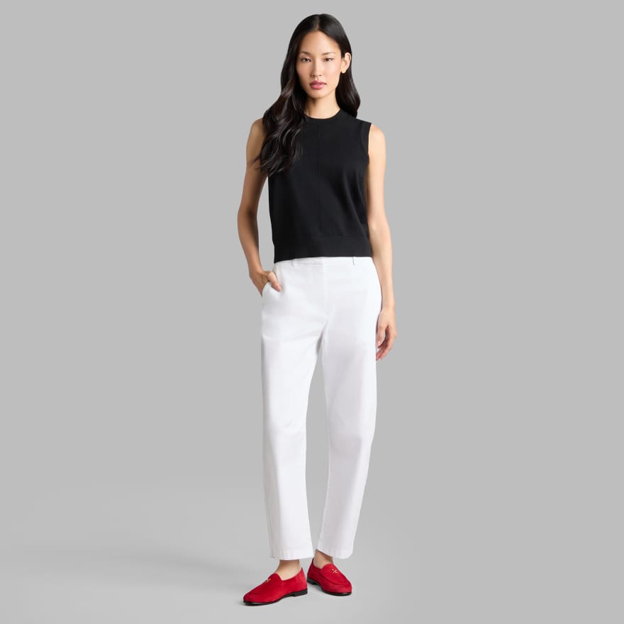 LTD RELEASE COOLING COTTON SLEEVELESS SWEATER in Onyx image number 3