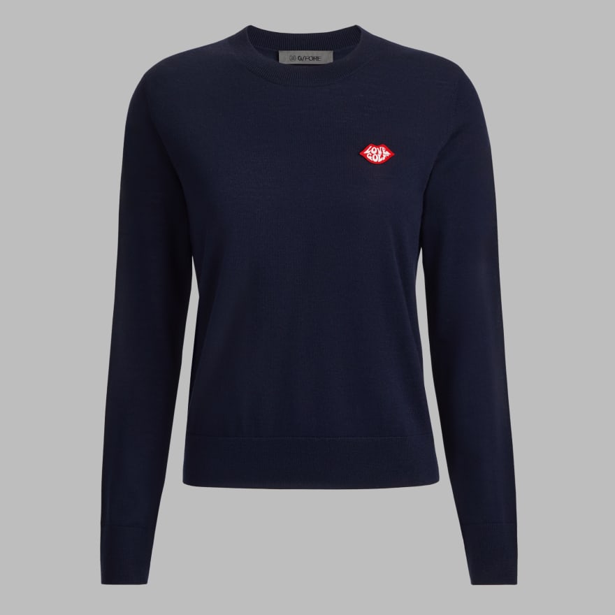 LOVE GOLF MERINO WOOL CREWNECK SWEATER | WOMEN'S TOPS | G/FORE