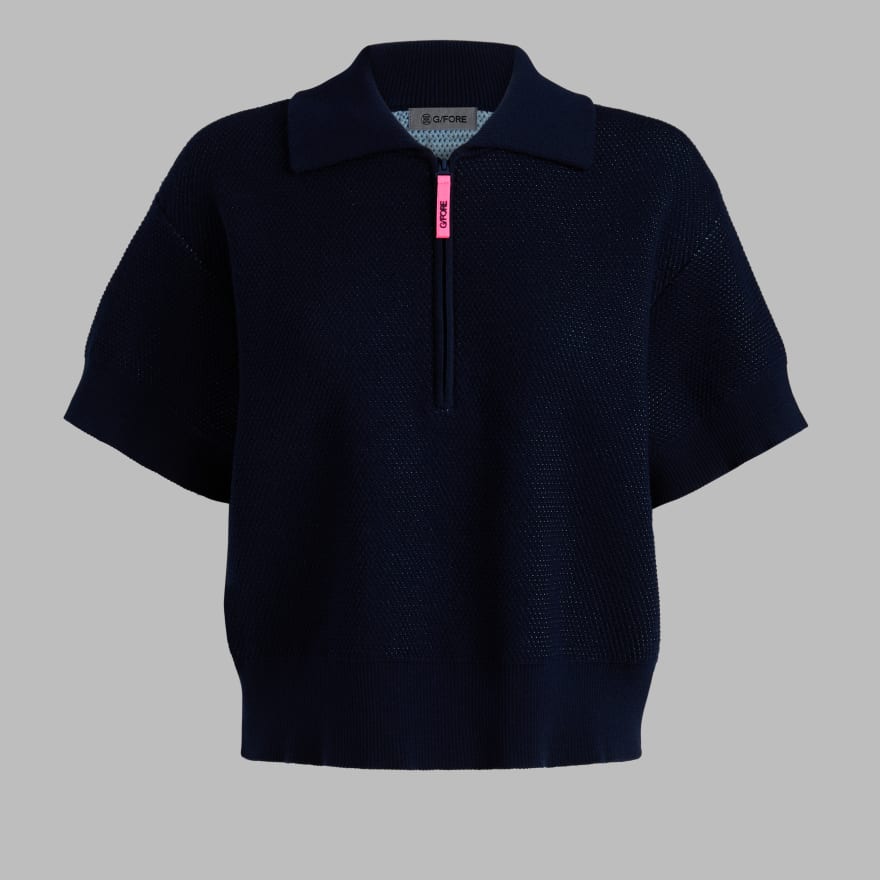 1/4 ZIP SHORT SLEEVE JUMPER POLO in Twilight image number 1