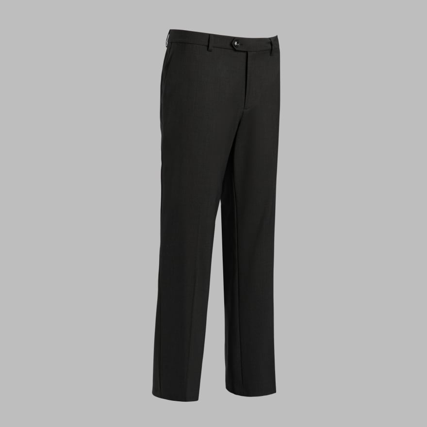 LTD RELEASE ALL SEASON WOOL STRAIGHT LEG PANT in CHARCOAL MELANGE image number 1