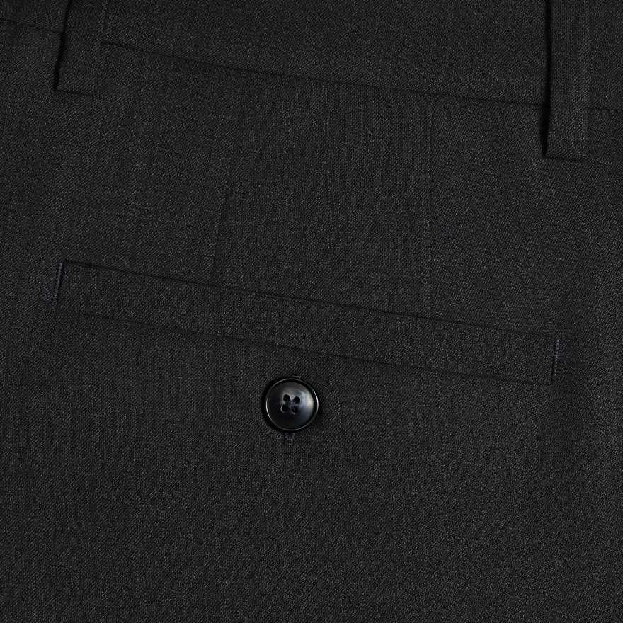 LTD RELEASE ALL SEASON WOOL STRAIGHT LEG PANT in CHARCOAL MELANGE image number 5