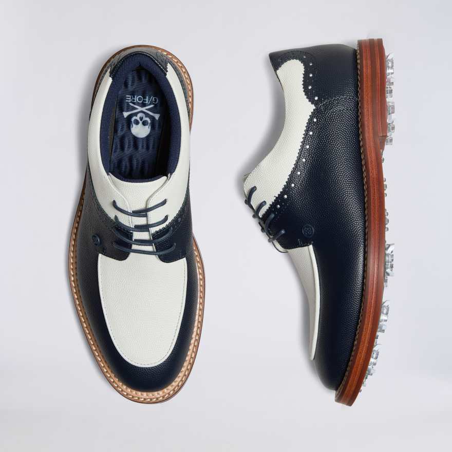 MEN'S LTD RELEASE GALLIVANTER G/LOCK LEATHER LUXE SOLE DERBY GOLF SHOE in Twilight / Snow image number 3