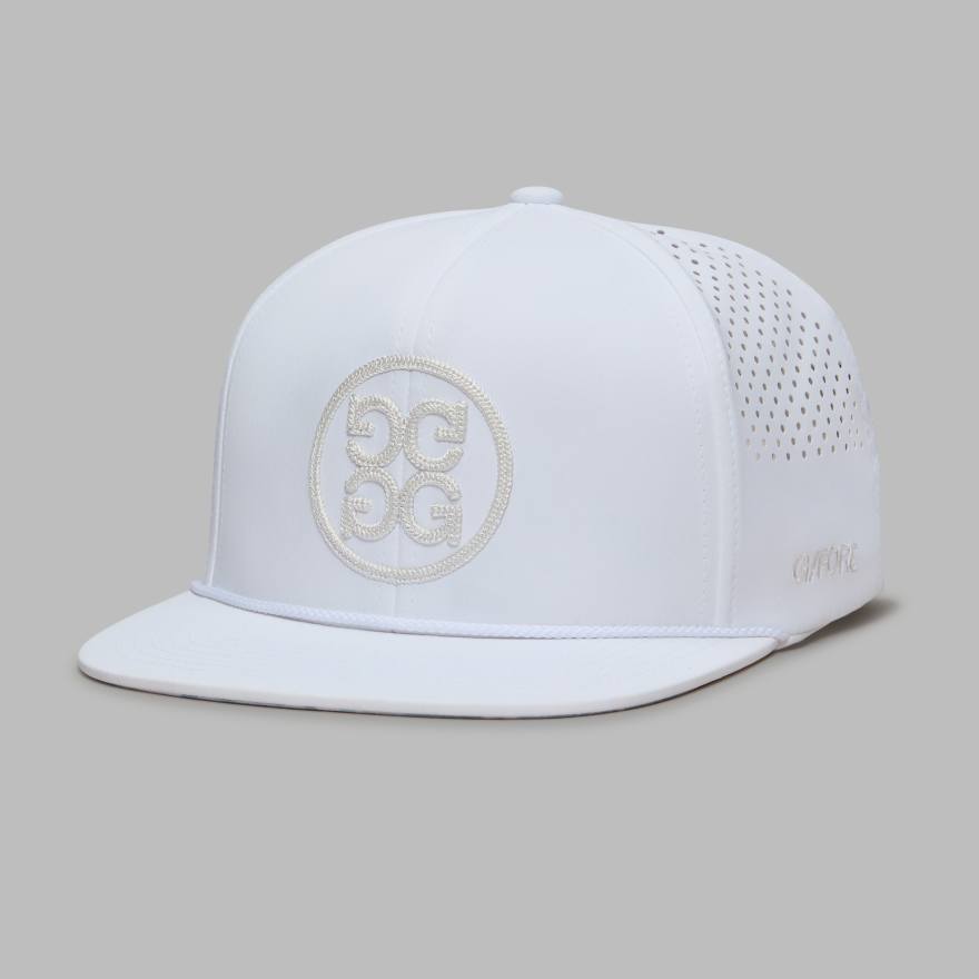 CIRCLE G'S PERFORATED DELTA HAT in Snow image number 1