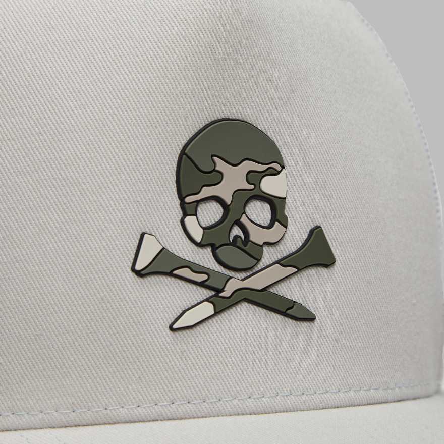 CAMO SKULL & TEES TALL TRUCKER HAT in PUMICE image number 2