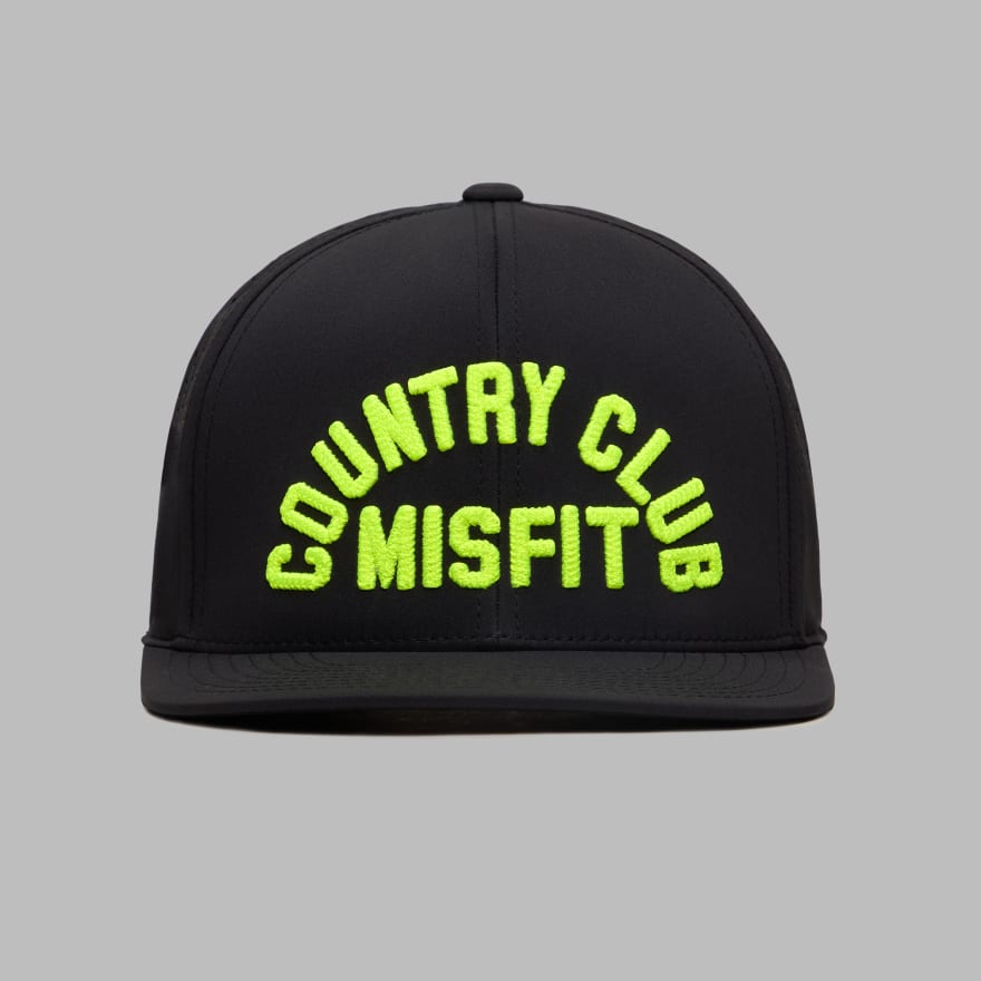 LTD RELEASE COUNTRY CLUB MISFIT PERFORATED DELTA HAT in ONYX / ELECTRIC image number 3