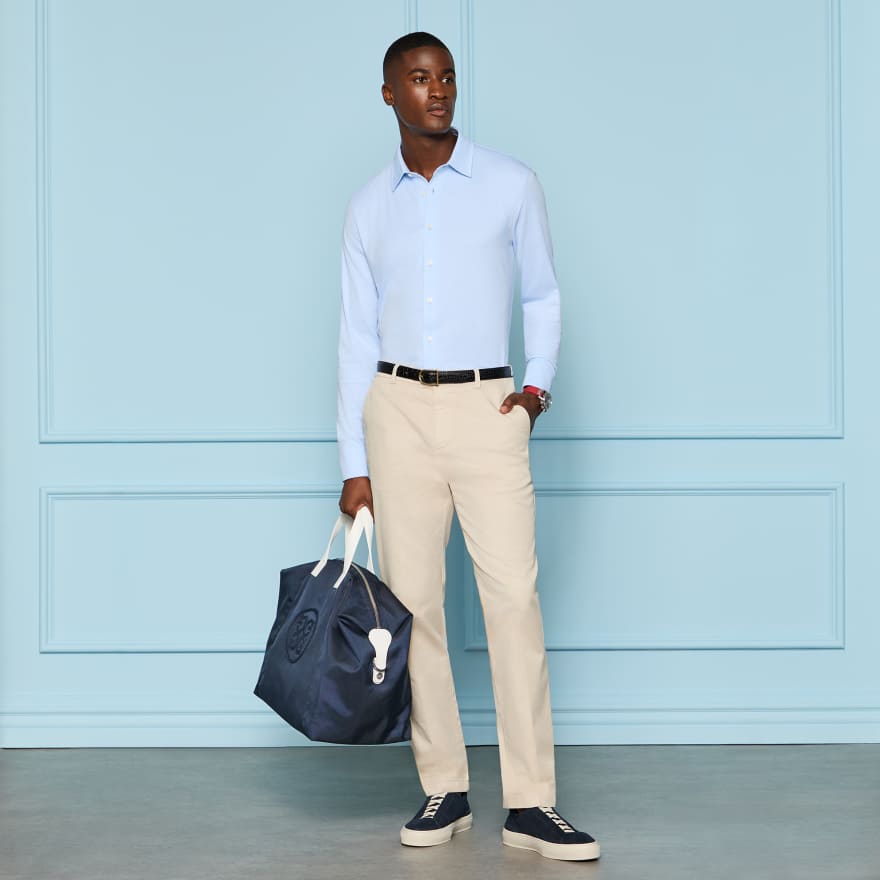 LUXE COTTON BLEND SHIRT in BAJA image number 2