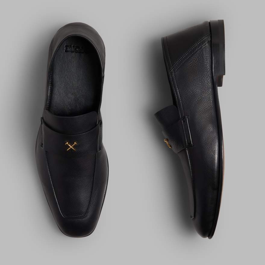 MEN'S METAL TEES LEATHER FLEX LOAFER in Onyx image number 1