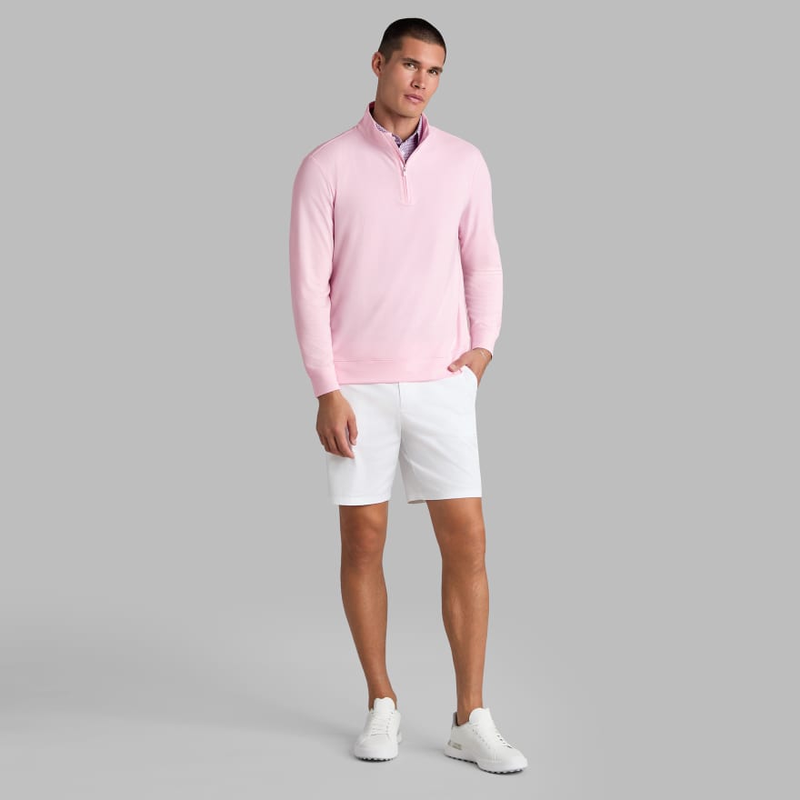 SOFT TOUCH JERSEY 1/4 ZIP in Blush image number 3