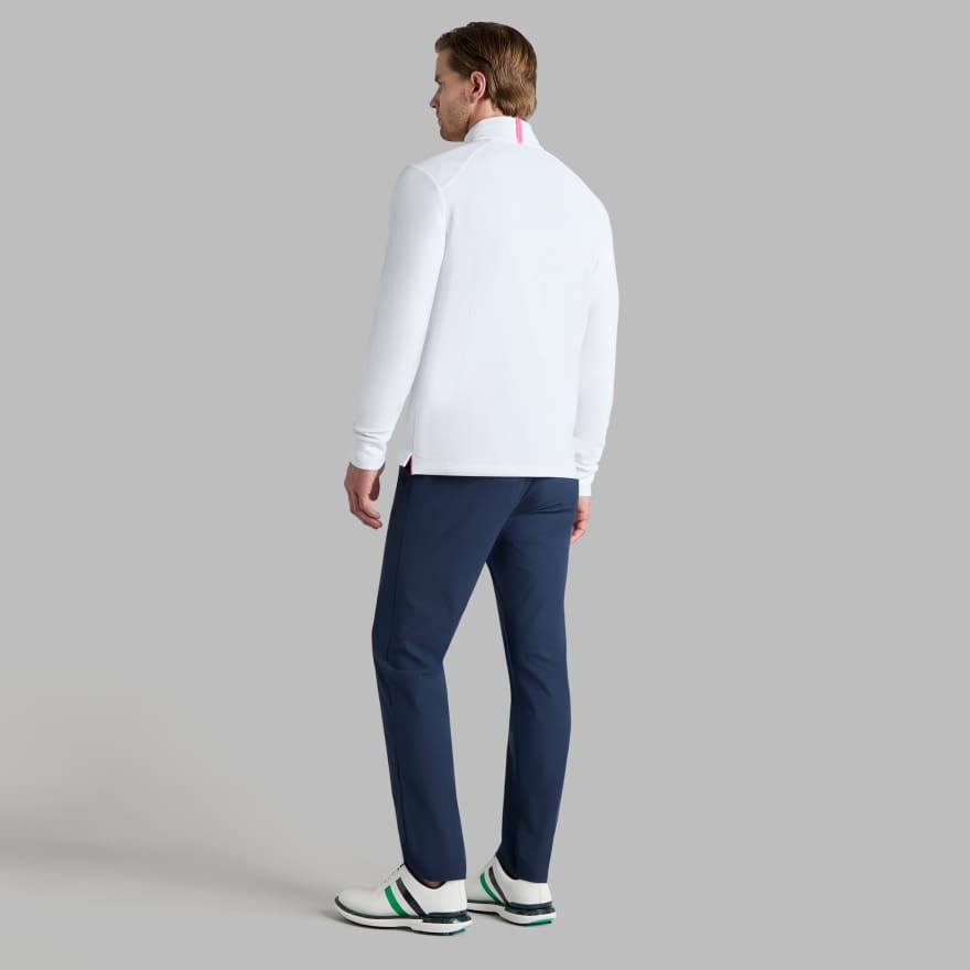 WAFFLE KNIT QUARTER ZIP in Snow image number 4