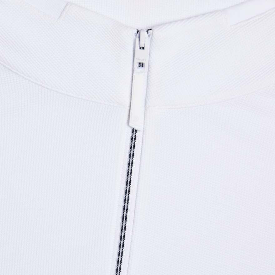 WAFFLE KNIT QUARTER ZIP in Snow image number 5