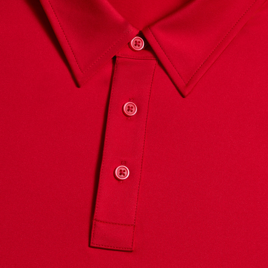 SOLID TECH JERSEY POLO in RUBY image number 4