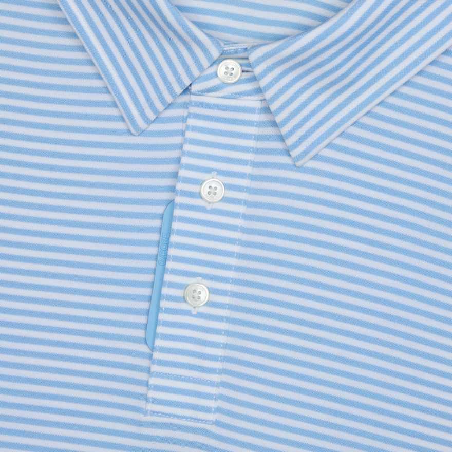 ALL PLAY STRIPE STRETCH KNIT POLO in BAJA image number 6