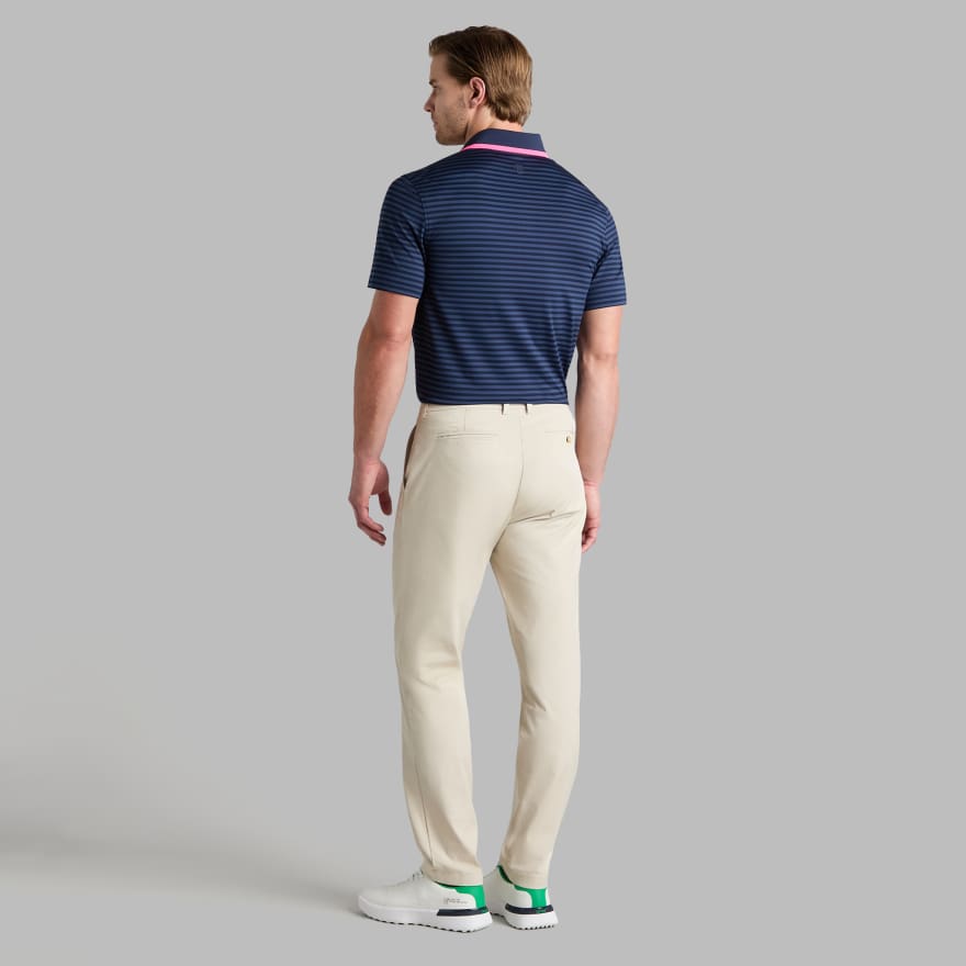 PERFORATED STRIPE JERSEY POLO in Twilight image number 4