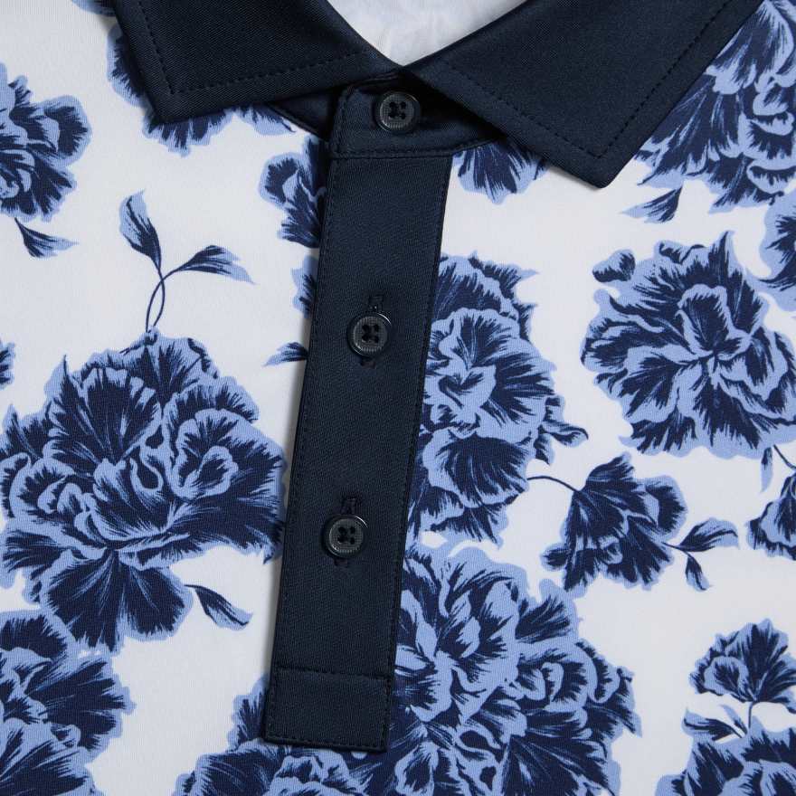 STAMPED FLORAL TECH JERSEY POLO | MEN'S POLO SHIRTS | G/FORE