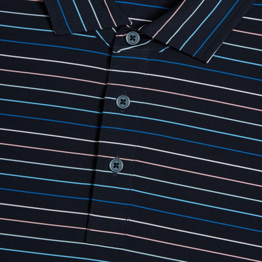 MULTI STRIPE TECH JERSEY POLO in TWILIGHT / BAJA image number 5