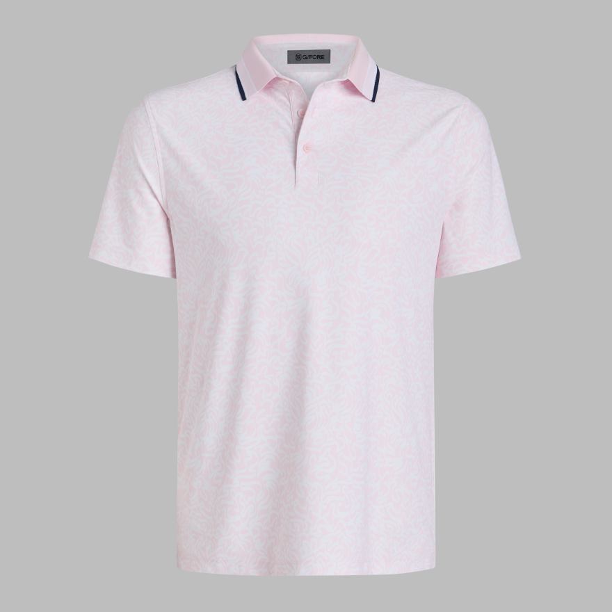 SCRIBBLE TECH JERSEY POLO in Blush image number 1