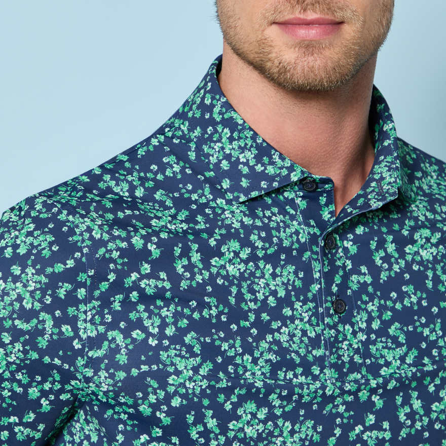SCATTERED DITZY TECH JERSEY POLO | MEN'S POLO SHIRTS | G/FORE