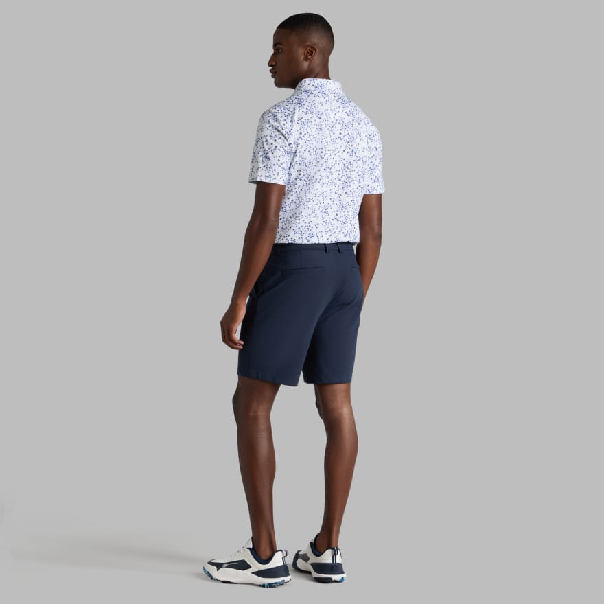 SCATTERED DITZY TECH JERSEY POLO in Snow / Twilight image number 4