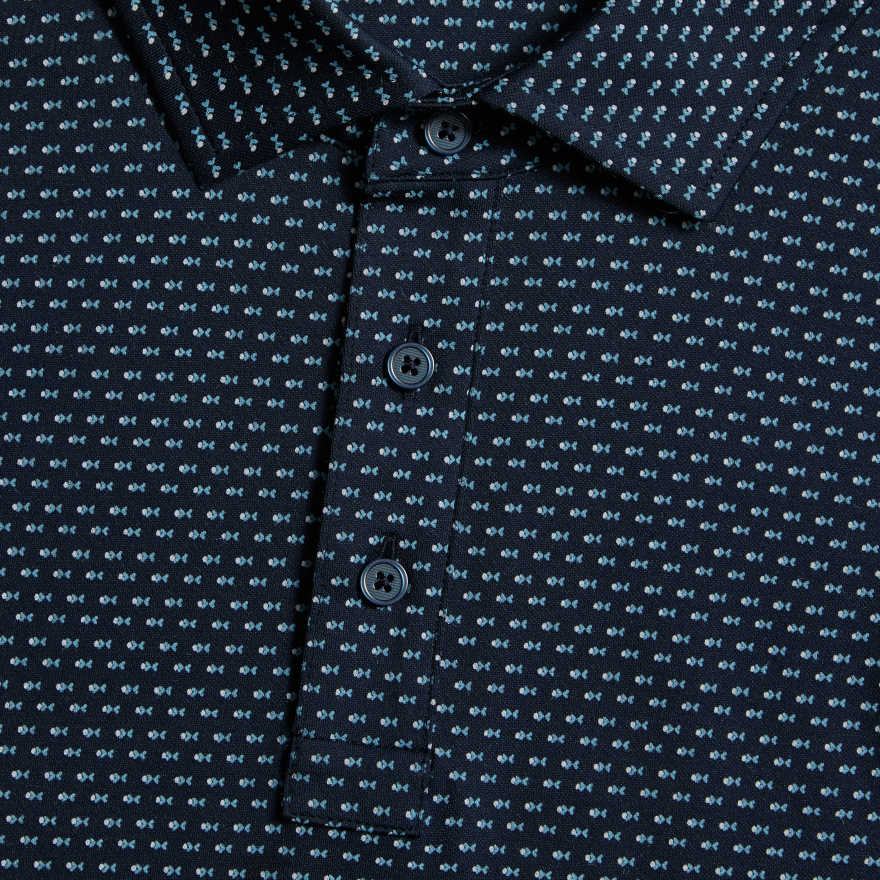 GEO ALL PLAY STRETCH KNIT POLO in Twilight image number 5