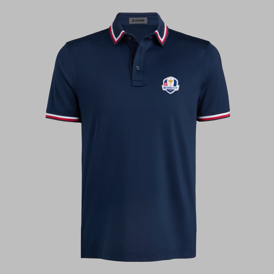 LTD RELEASE G/TAB ESSENTIAL TECH JERSEY BANDED SLEEVE POLO in Twilight image number 1