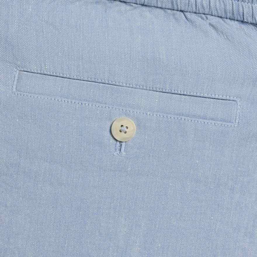 LTD RELEASE BEACHSIDE LINEN DRAWSTRING SHORT in DENIM image number 5