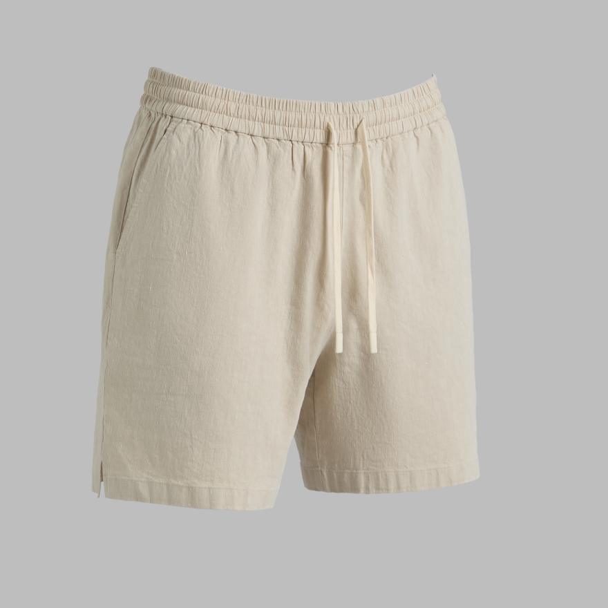 LTD RELEASE BEACHSIDE LINEN DRAWSTRING SHORT in STONE image number 1