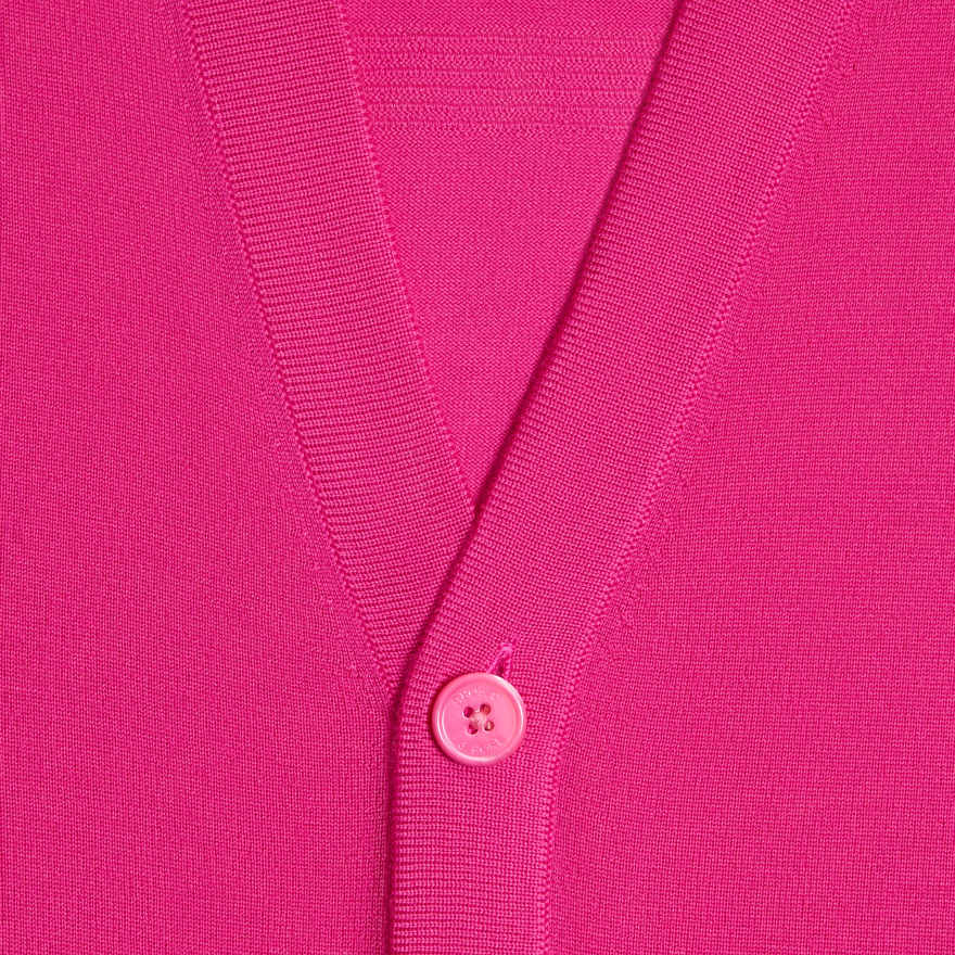 LTD RELEASE MERINO WOOL KNIT CARDIGAN in KNOCKOUT PINK image number 5