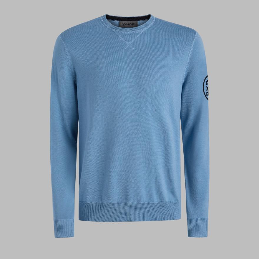 G/FORE MENS G monogram 長袖クルーネックプルオーバーニット CIRCLE G'S MERINO WOOL CREWNECK SWEATER | MEN'S SWEATERS | G/FORE