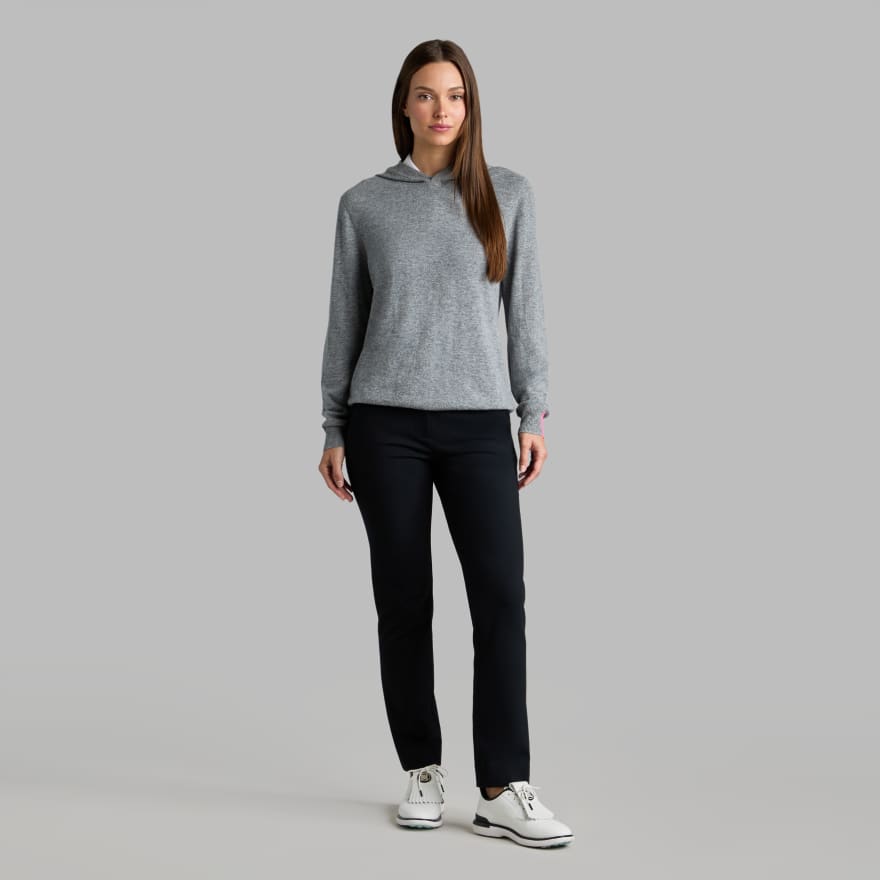 CASHMERE HOODED SWEATER in NIMBUS MELANGE image number 5