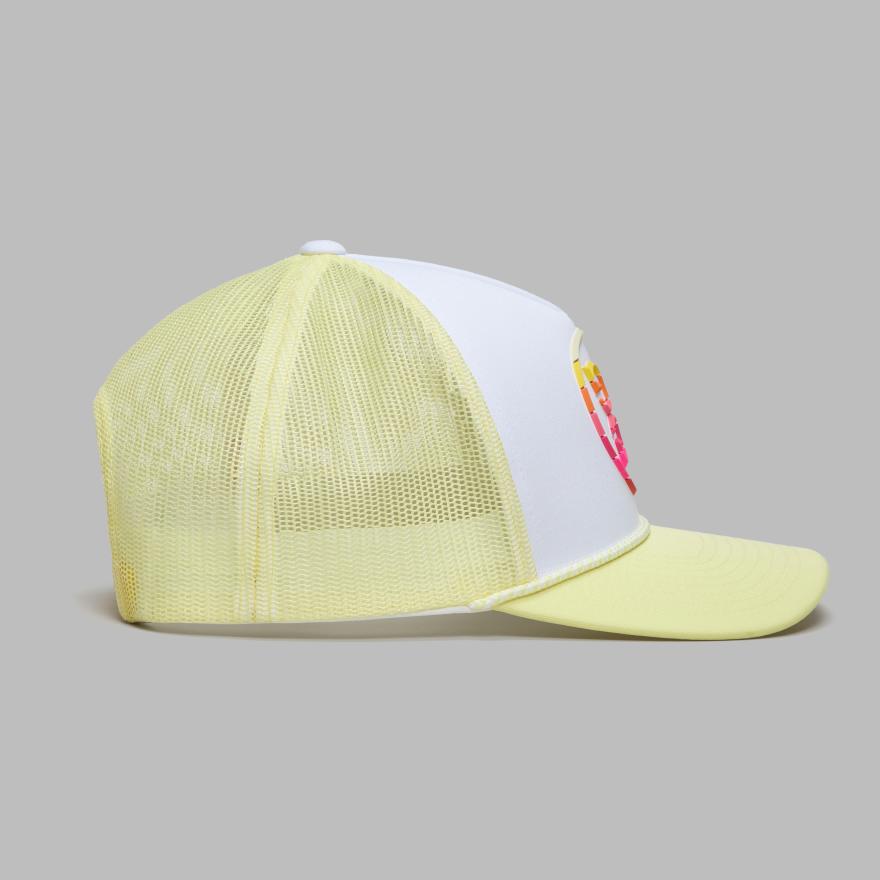 GRADIENT CIRCLE G'S TRUCKER HAT in SNOW/CANARY image number 4