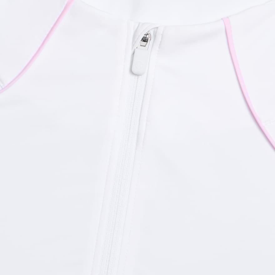 SUN SHIELD SILKY TECH NYLON QUARTER ZIP PULLOVER in Snow / Blush image number 5