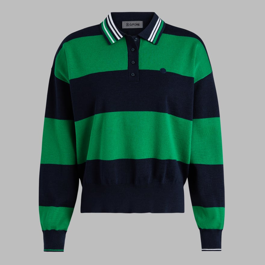 RUGBY MERINO WOOL SWEATER POLO in TWILIGHT / DARK CLOVER image number 1