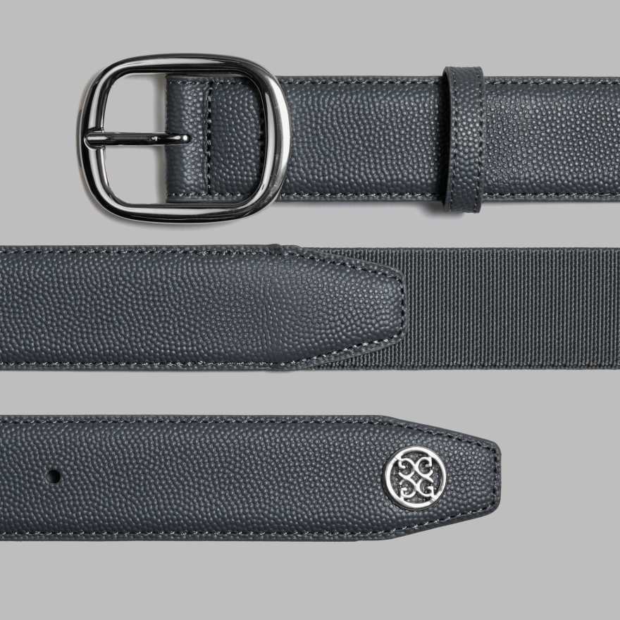 MEN'S CIRCLE G'S WEBBED BELT in Charcoal image number 2