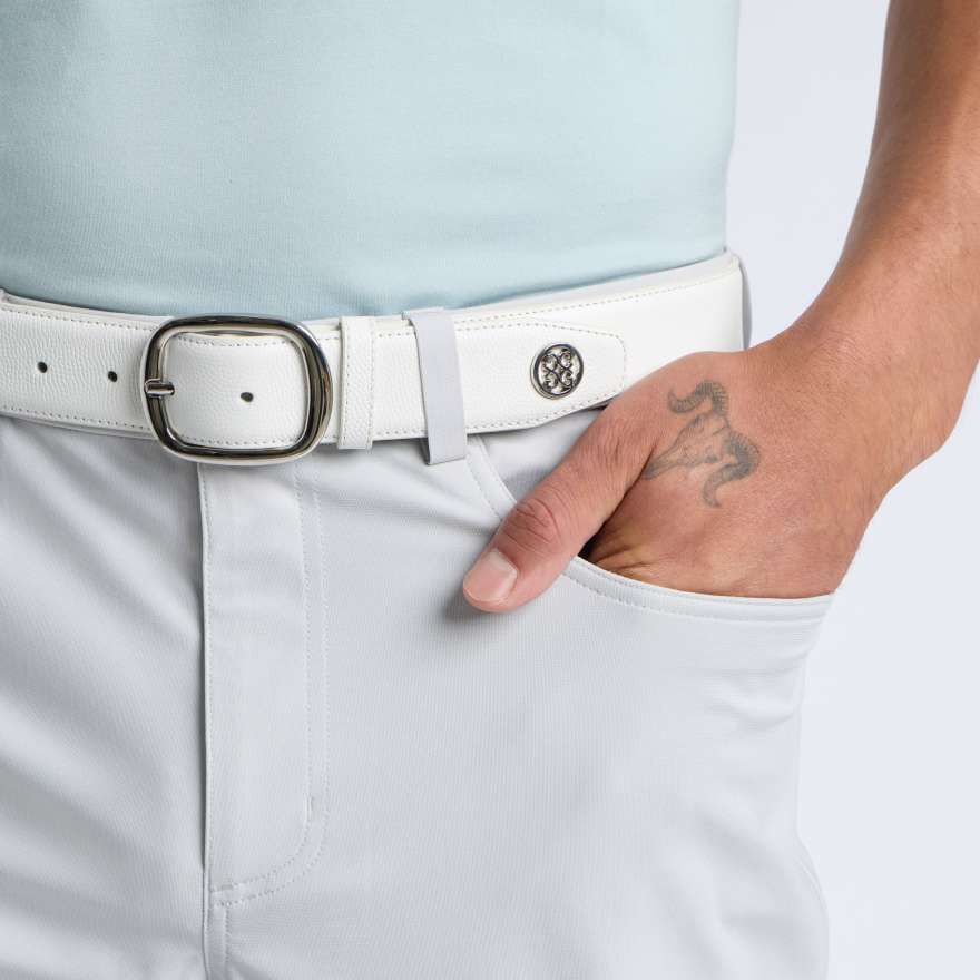 MEN'S CIRCLE G'S WEBBED BELT in Snow image number 3