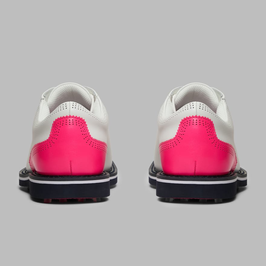 MEN'S GALLIVANTER LEATHER BROGUE GOLF SHOE in SNOW / KNOCKOUT PINK image number 5