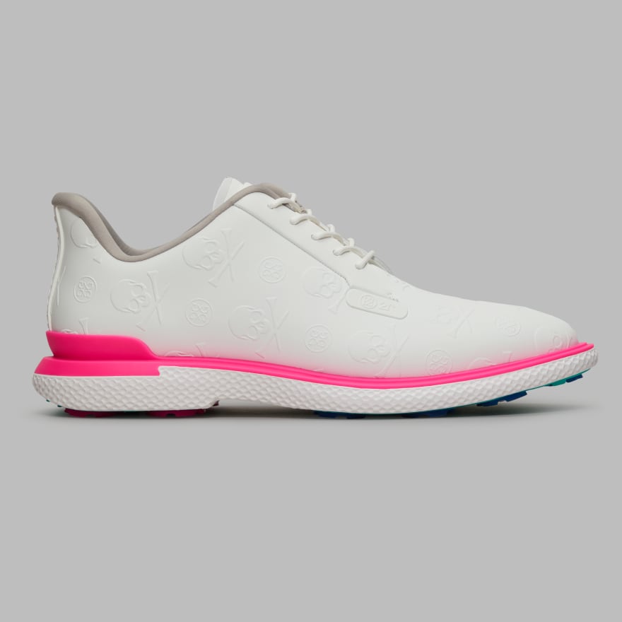 MEN'S GALLIVAN2R EMBOSSED SKULL & TEES GOLF SHOE in SNOW / KNOCKOUT PINK image number 3
