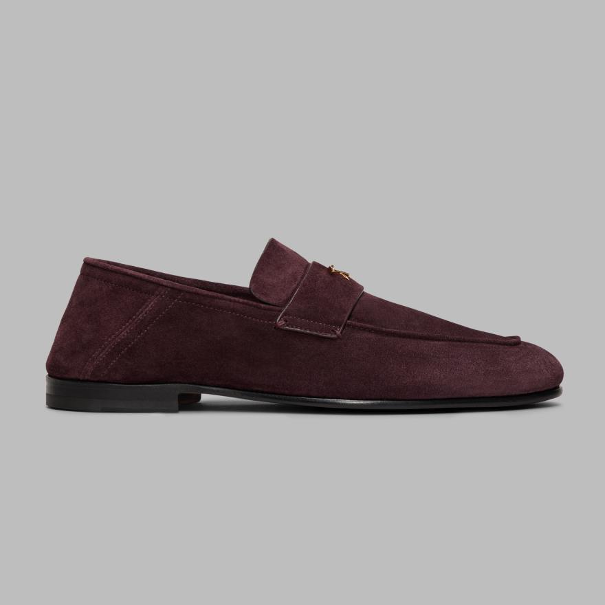 MEN'S METAL TEES SUEDE FLEX LOAFER in DARK PLUM image number 3