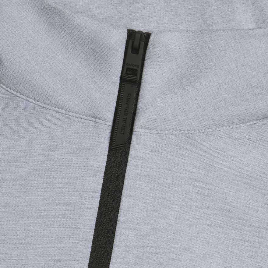 BRUSHED BACK TECH 1/4 ZIP PULLOVER in LIGHT GREY MELANGE image number 5
