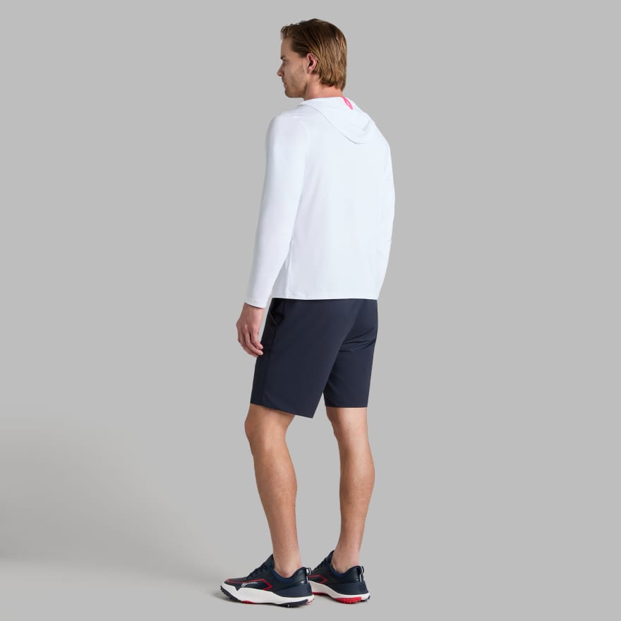 M&Eacute;LANGE ICE NYLON HOODIE in SNOW MELANGE image number 4