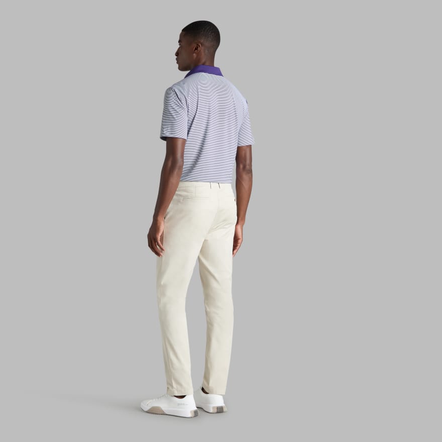 FEEDER STRIPE FINE TECH JERSEY POLO in Wisteria image number 4