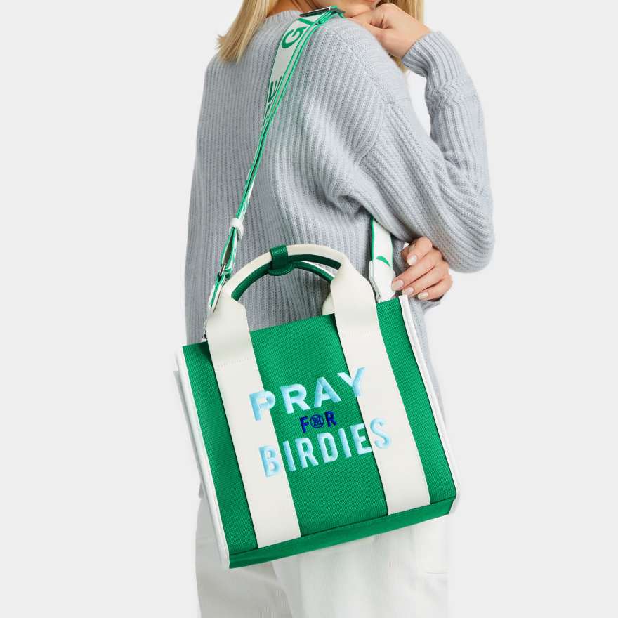 LIMITED EDITION PRAY FOR BIRDIES SQUARE BAG in Clover image number 2